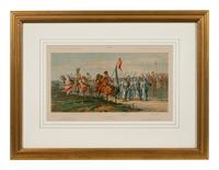 A Collection of Fifteen Engravings with Hand-Coloring of Architectural and Military Scenes