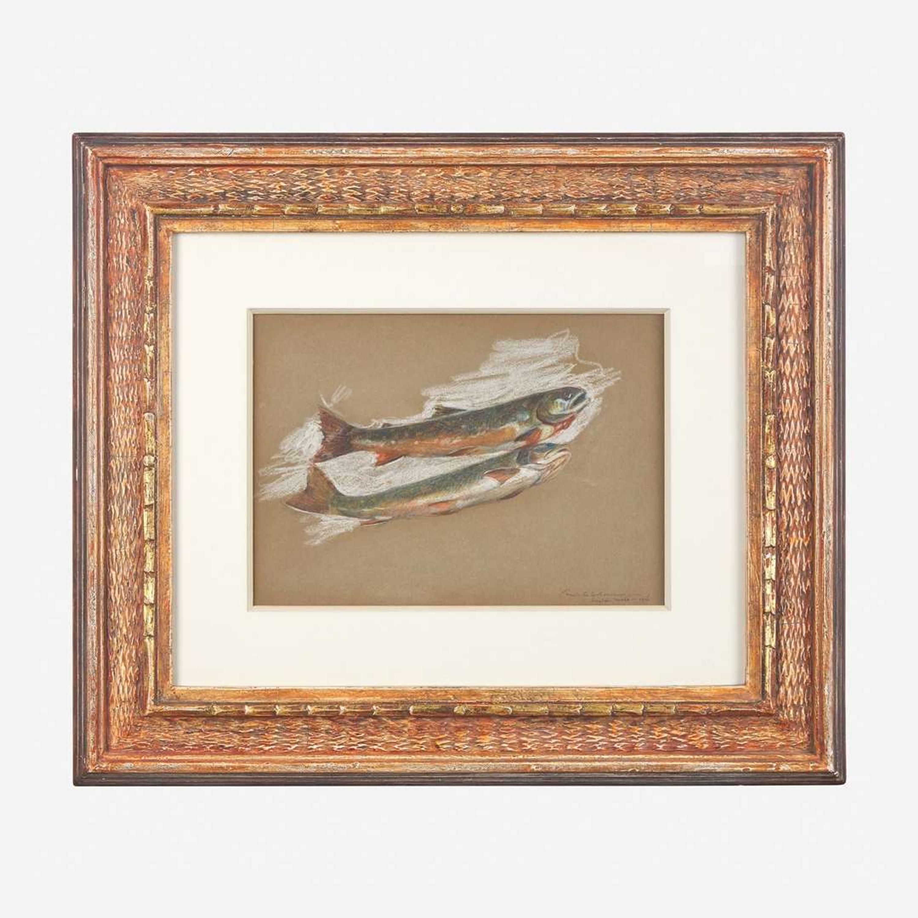 Frank Earle Schoonover (American, 1877-1972) Two Trouts