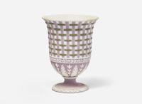 A Wedgwood Tricolor Strap Ware Jasperware Vase, UK, circa 1790