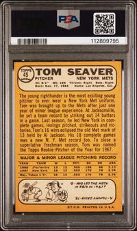 A 1968 Tom Seaver Baseball Card No. 45 (PSA 7 NM)