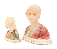 Two Italian Alabaster Busts