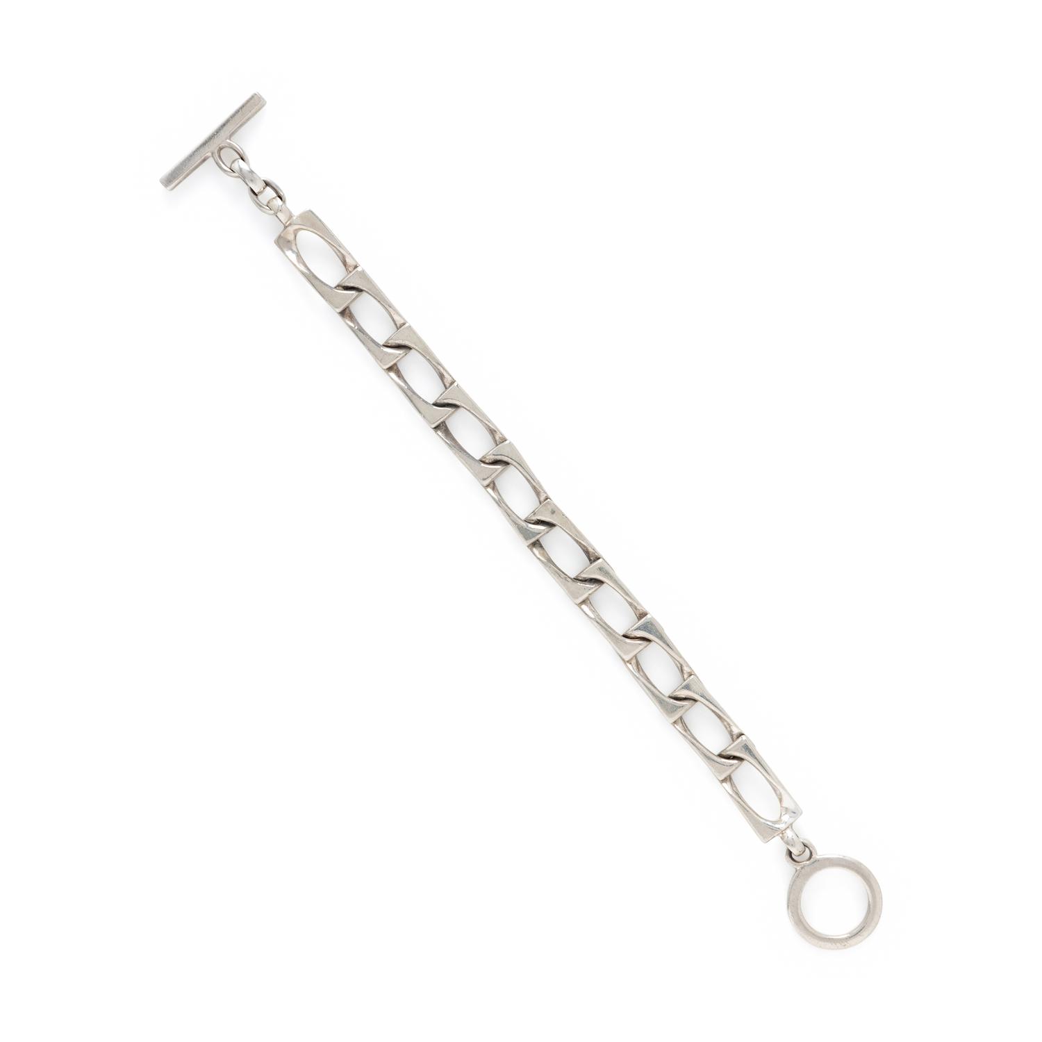 GUCCI, STERLING SILVER LINK BRACELET