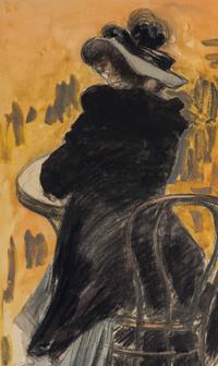 Femme au café