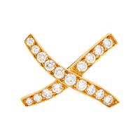 TIFFANY & CO., PALOMA PICASSO, YELLOW GOLD AND DIAMOND 'X KISS' BROOCH