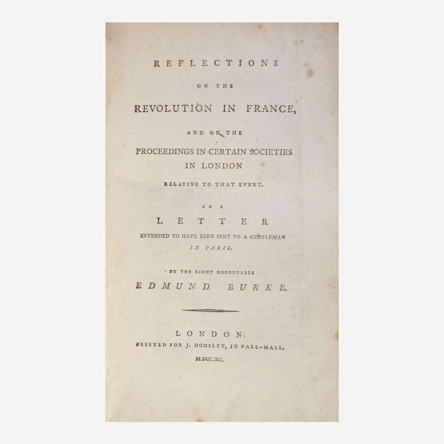[American Revolution] Burke, Edmund Group of 3 Titles