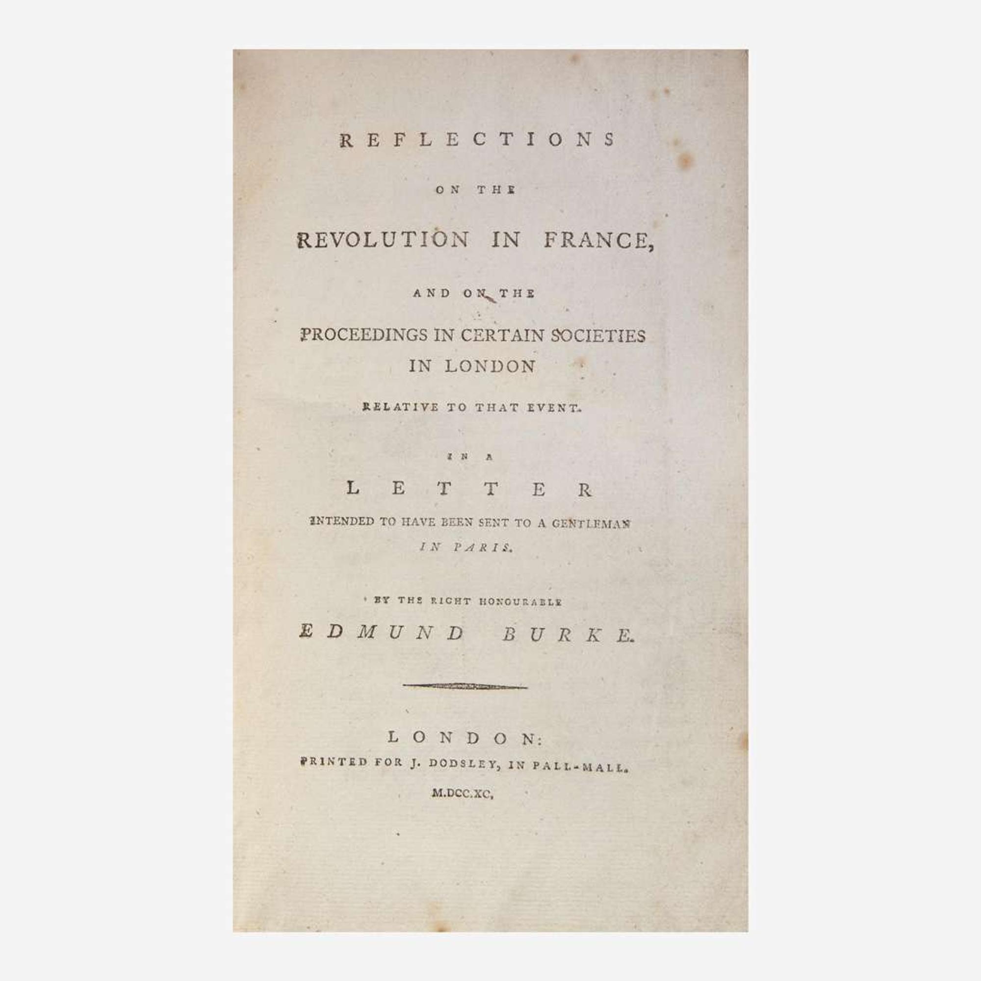 [American Revolution] Burke, Edmund Group of 3 Titles