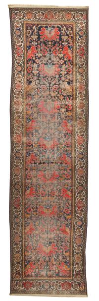 A Northwest Persian Wool Runner, 13 feet 1 inch x 3 feet 6 1/2 inches.