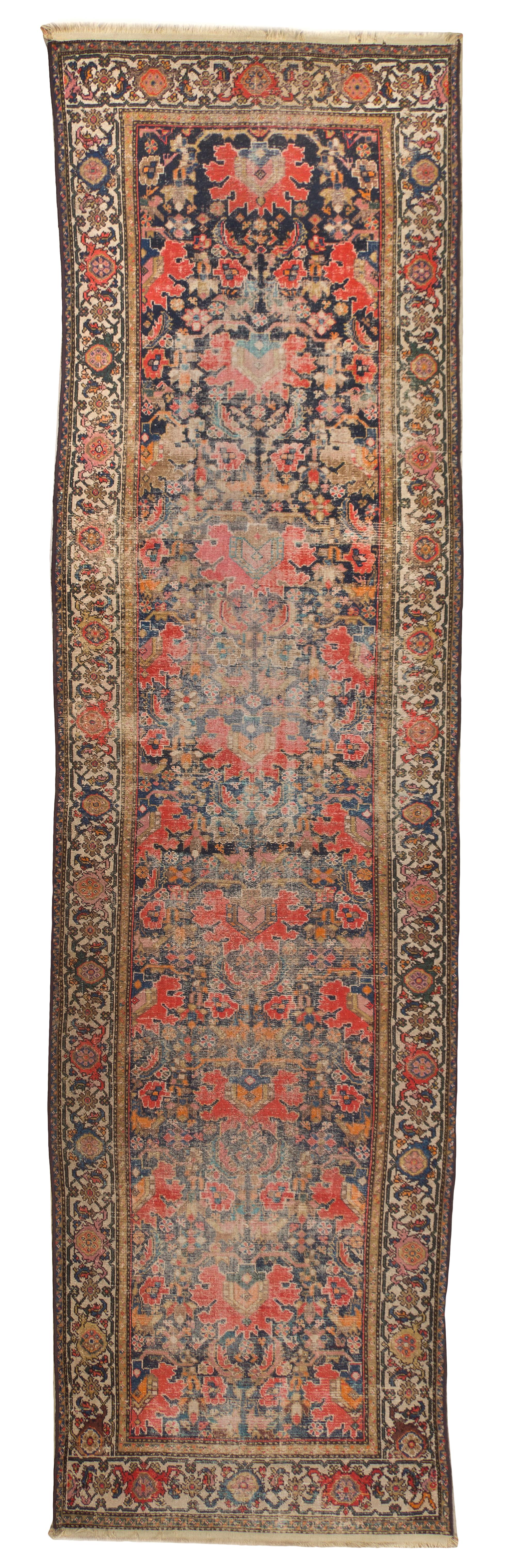 A Northwest Persian Wool Runner, 13 feet 1 inch x 3 feet 6 1/2 inches.