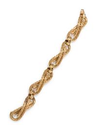 CARLO WEINGRILL, YELLOW GOLD BRACELET