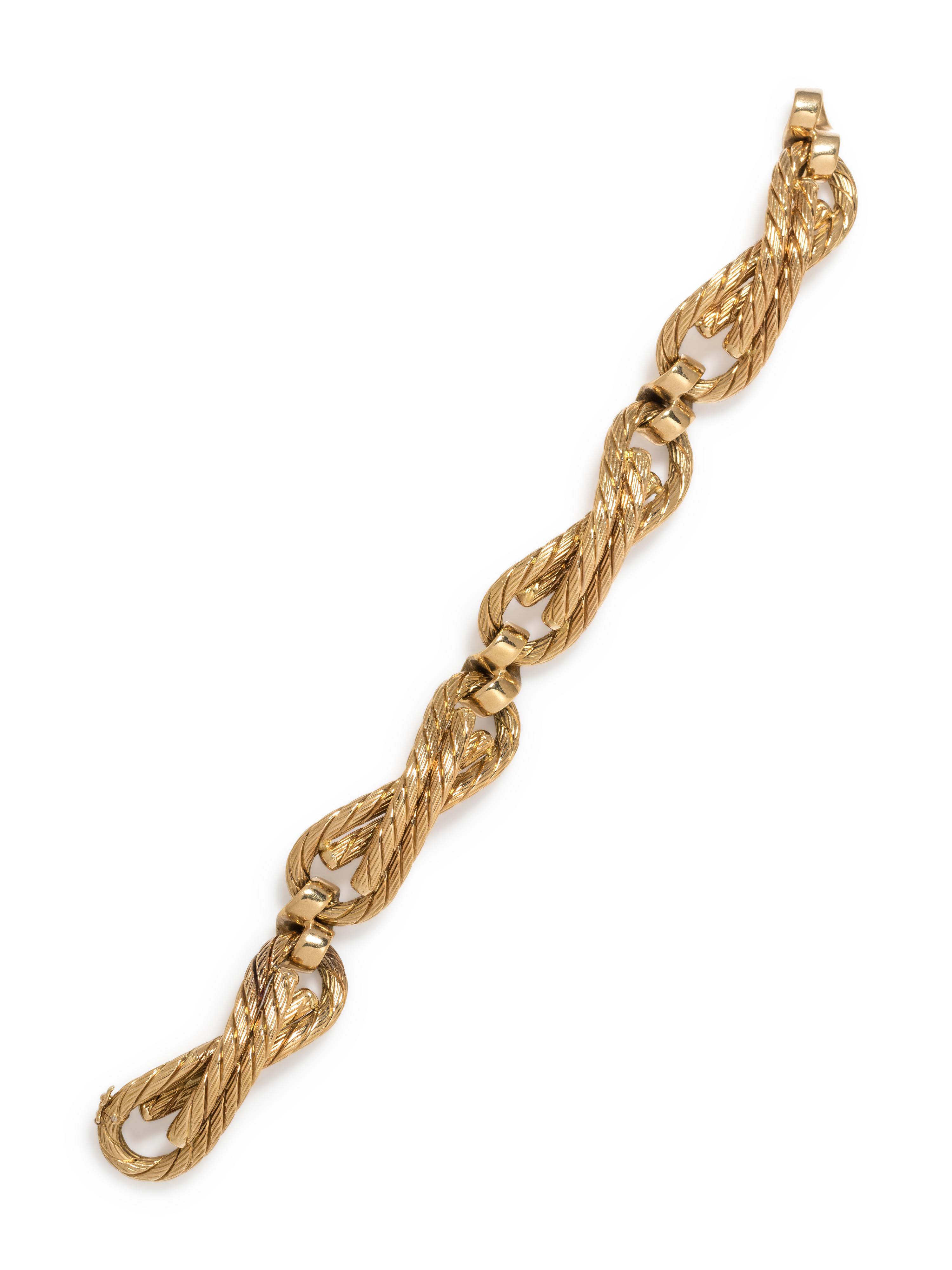 CARLO WEINGRILL, YELLOW GOLD BRACELET