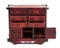 A Japanese Kuruma-Dansu Wheeled Chest Height 4 1/4 x width 4 5/8 x depth 2 inches. — Minoru Aoki, Late 20th Century