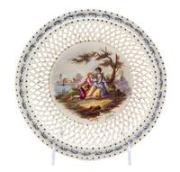 A French Ceramic Reticulated Bowl Diameter 8 1/2 inches. — 19TH CENTURY