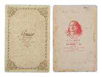 BARRY, David F. (1854-1934), photographer. A group of 5 cabinet cards of Slow White Buffalo, Crow Eagle, Iron Thunder, and Fool Thunder.