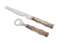 A Group of Two Tiffany & Co. Silver Bamboo Pattern Bar Articles