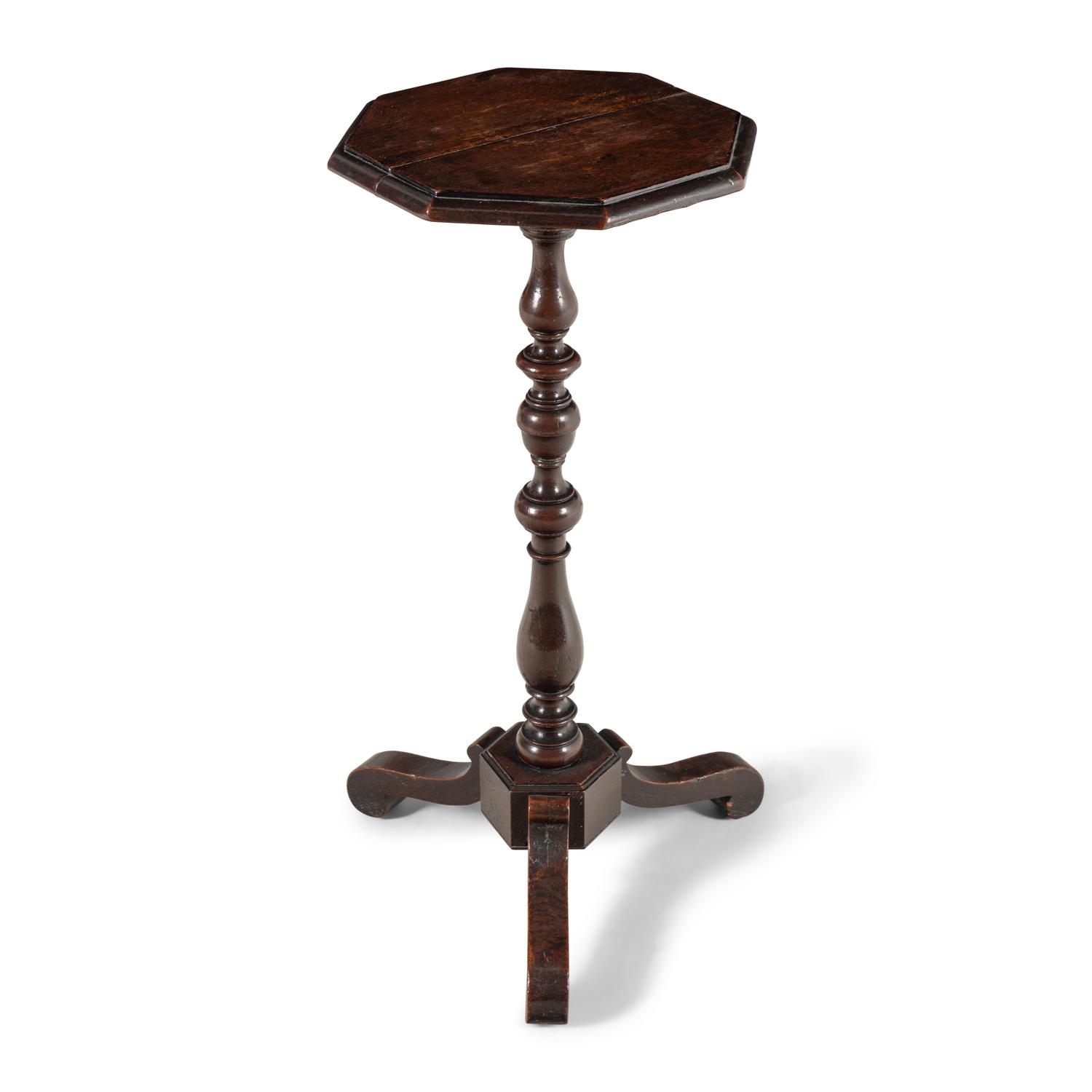 A William and Mary Oak Candle Stand