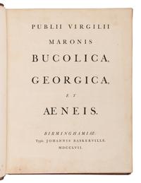 [BASKERVILLE PRESS]. A complete bound set of classical texts uniformly bound in fine 18th-century morocco, all published in Birmingham by Baskerville, comprising:
