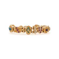 YELLOW GOLD, MULTIGEM AND DIAMOND BRACELET