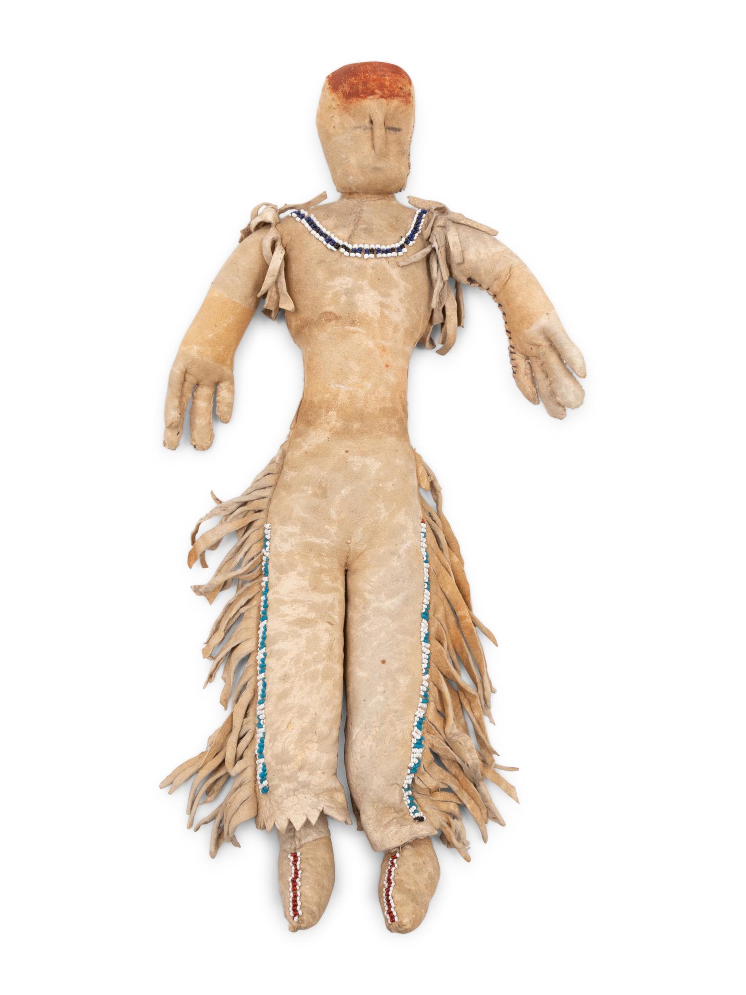 Apache Beaded Hide Doll