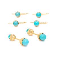 TIFFANY & CO., SCHLUMBERGER, YELLOW GOLD AND TURQUOISE 'ACORN' DRESS SET