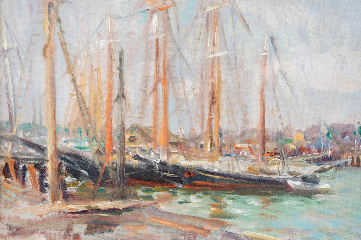Docked Sailboats