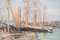 Docked Sailboats