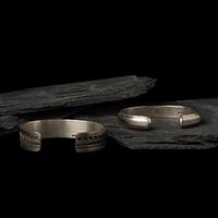 Pair of Navajo Silver Cuff Bracelets