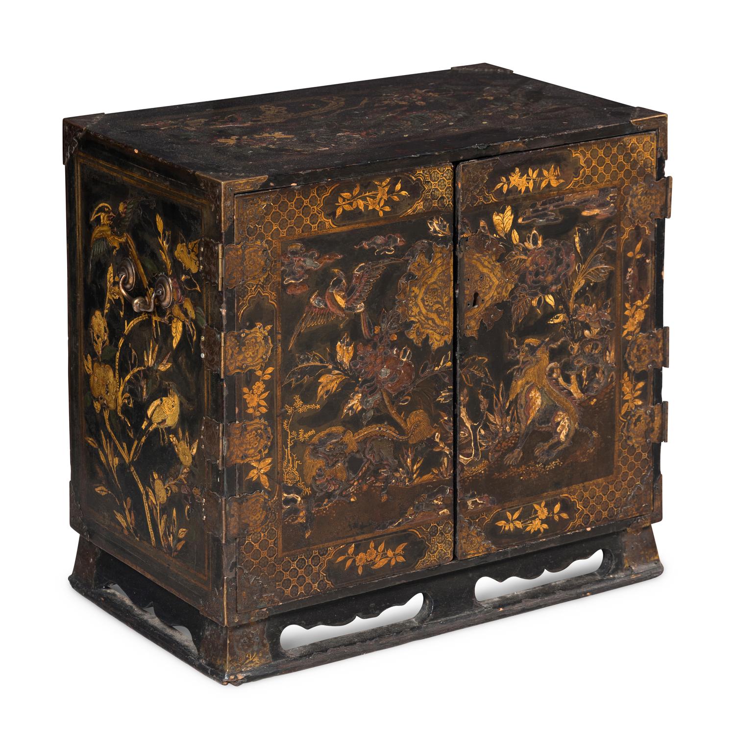 A Chinese Export Lacquered Cabinet