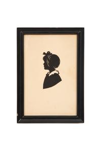 An Assemblage of Framed Paper Silhouettes Featuring 3 Beatrix Sherman Works