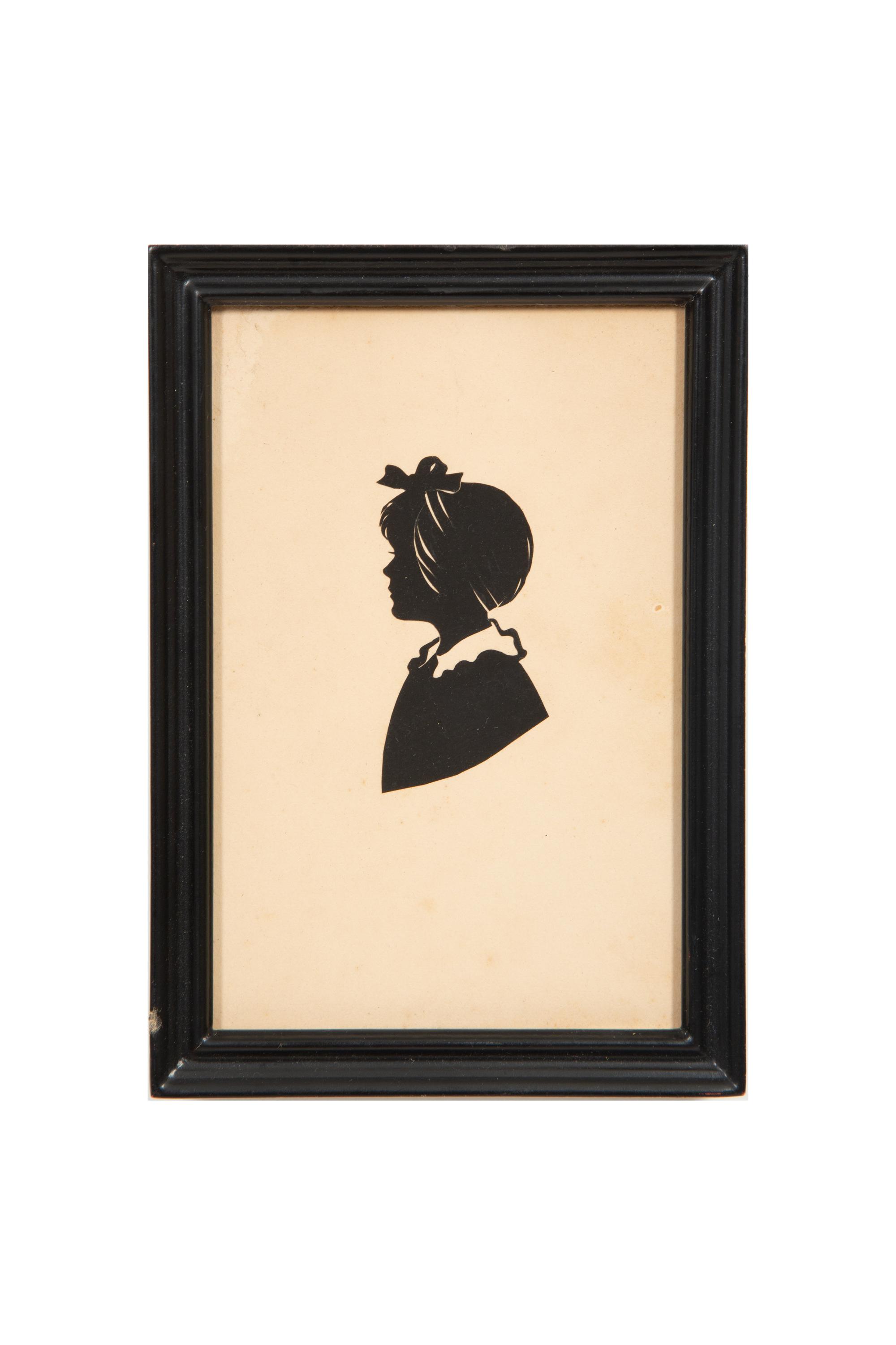An Assemblage of Framed Paper Silhouettes Featuring 3 Beatrix Sherman Works
