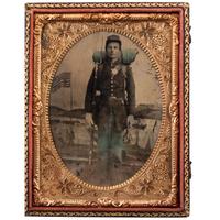 A group of items identified to Private William H. Shaver, Battery M, 2nd Pennsylvania Heavy Artillery, highlighted by war-date tintypes, CDVs, and army mess gear.