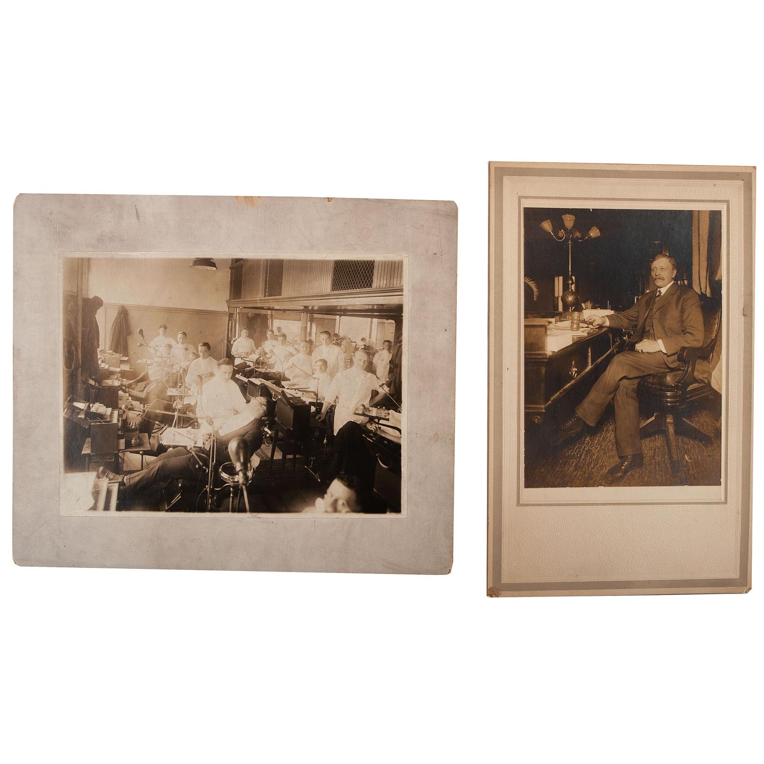[OCCUPATIONAL PHOTOGRAPHY]. A group of photographs depicting doctors, lawyers, judges, and other professionals, comprising: