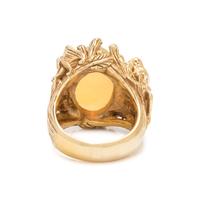 YELLOW GOLD AND OPAL RING