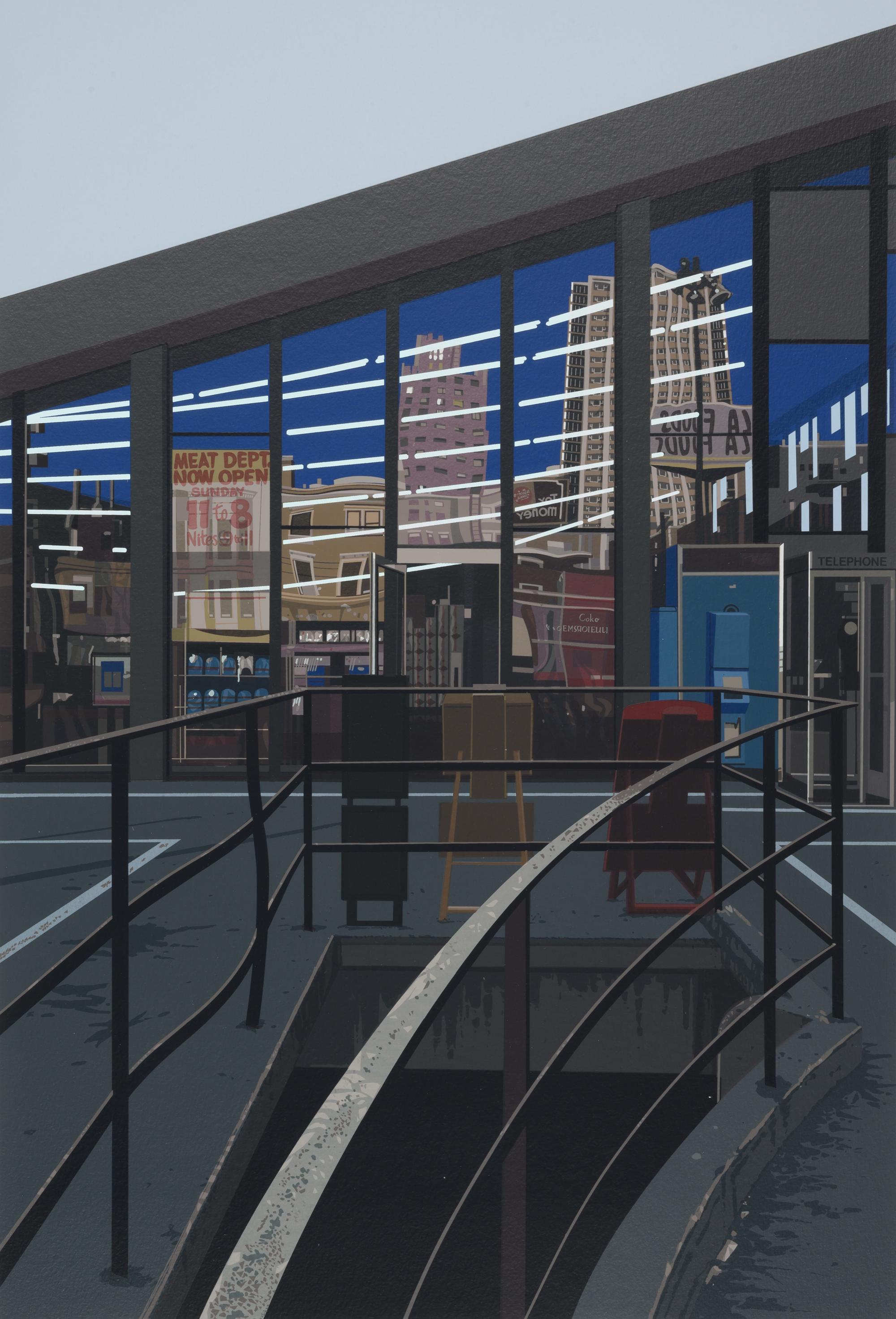 Urban Landscapes No. 2 (complete portfolio of 8 prints with original cloth portfolio)