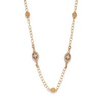 YELLOW GOLD AND DIAMOND LONGCHAIN NECKLACE