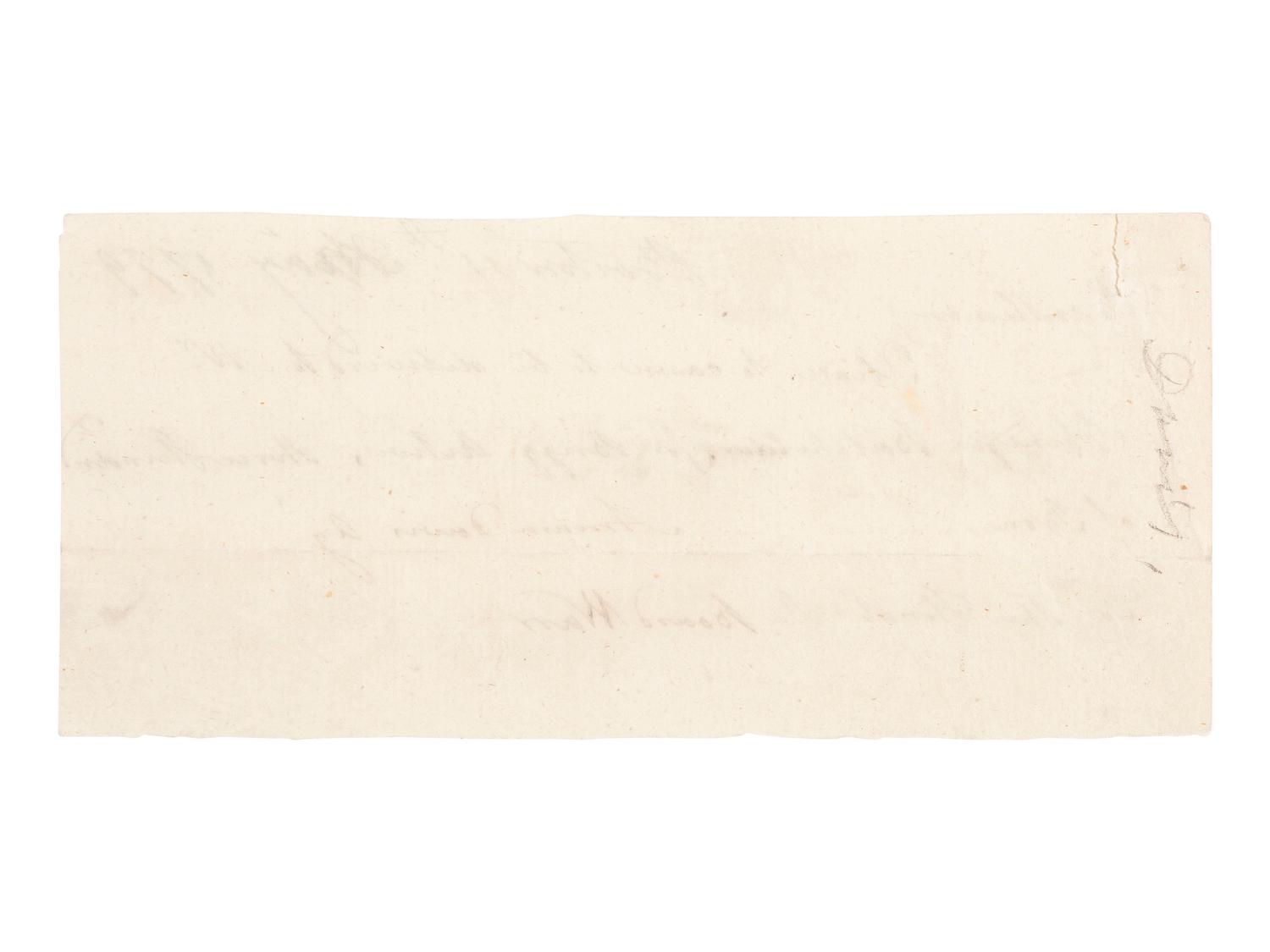 [REVOLUTIONARY WAR] -- [BOSTON TEA PARTY]. DAVIS, Amasa (1744-1825). Autograph letter signed by Amasa Davis ("Amasa Davis Agt"), as Agent for the Board of War, regarding the outfitting of the armed Brigantine Active . Boston [MA], 11 May 1779.