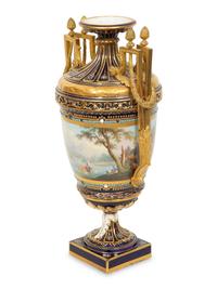 A Sèvres Gilt Bronze Mounted Porcelain Urn