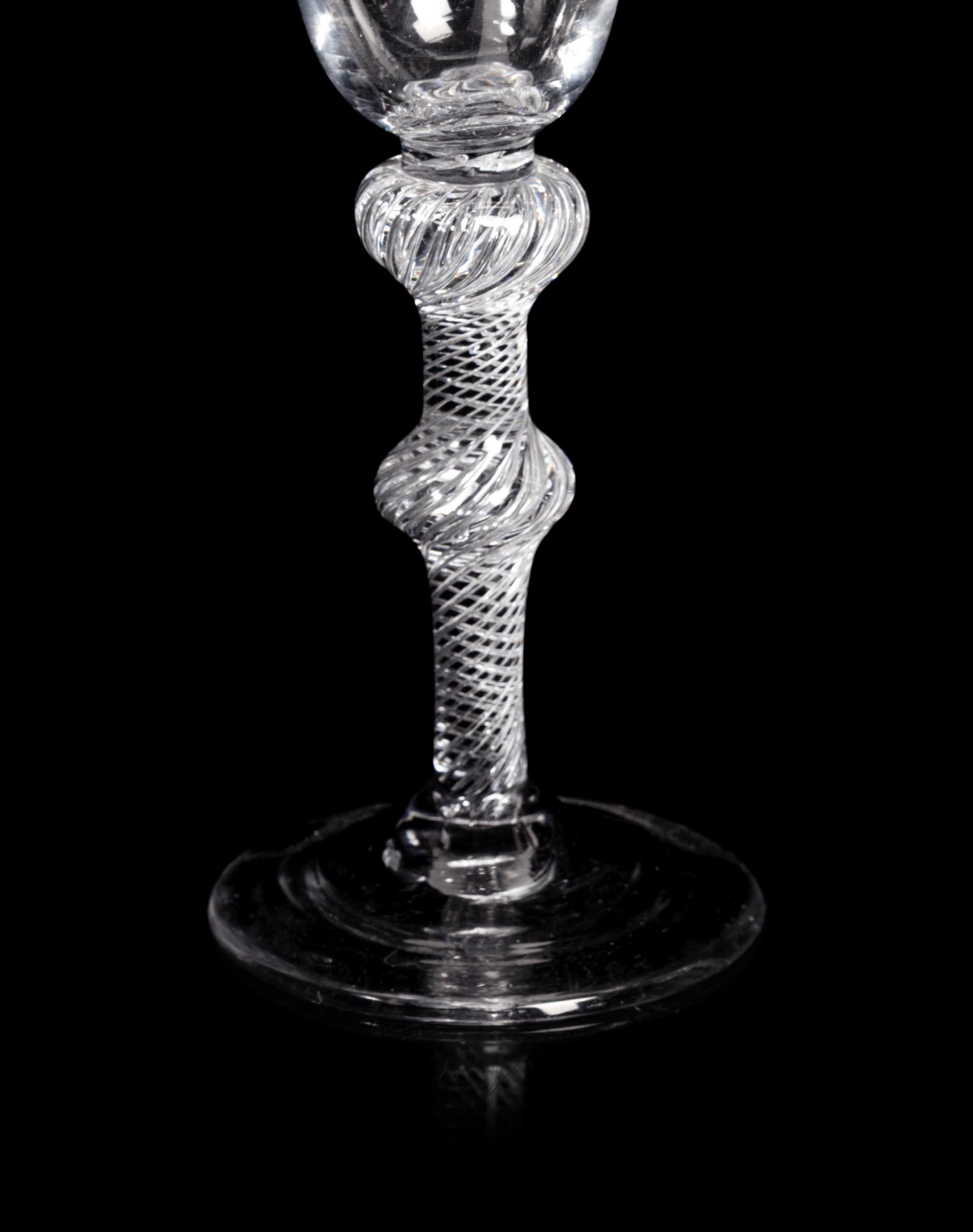A Collection of English Twist-Stem Wine Glasses