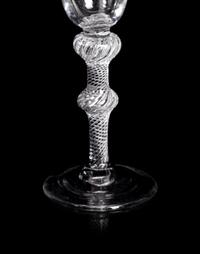 A Collection of English Twist-Stem Wine Glasses