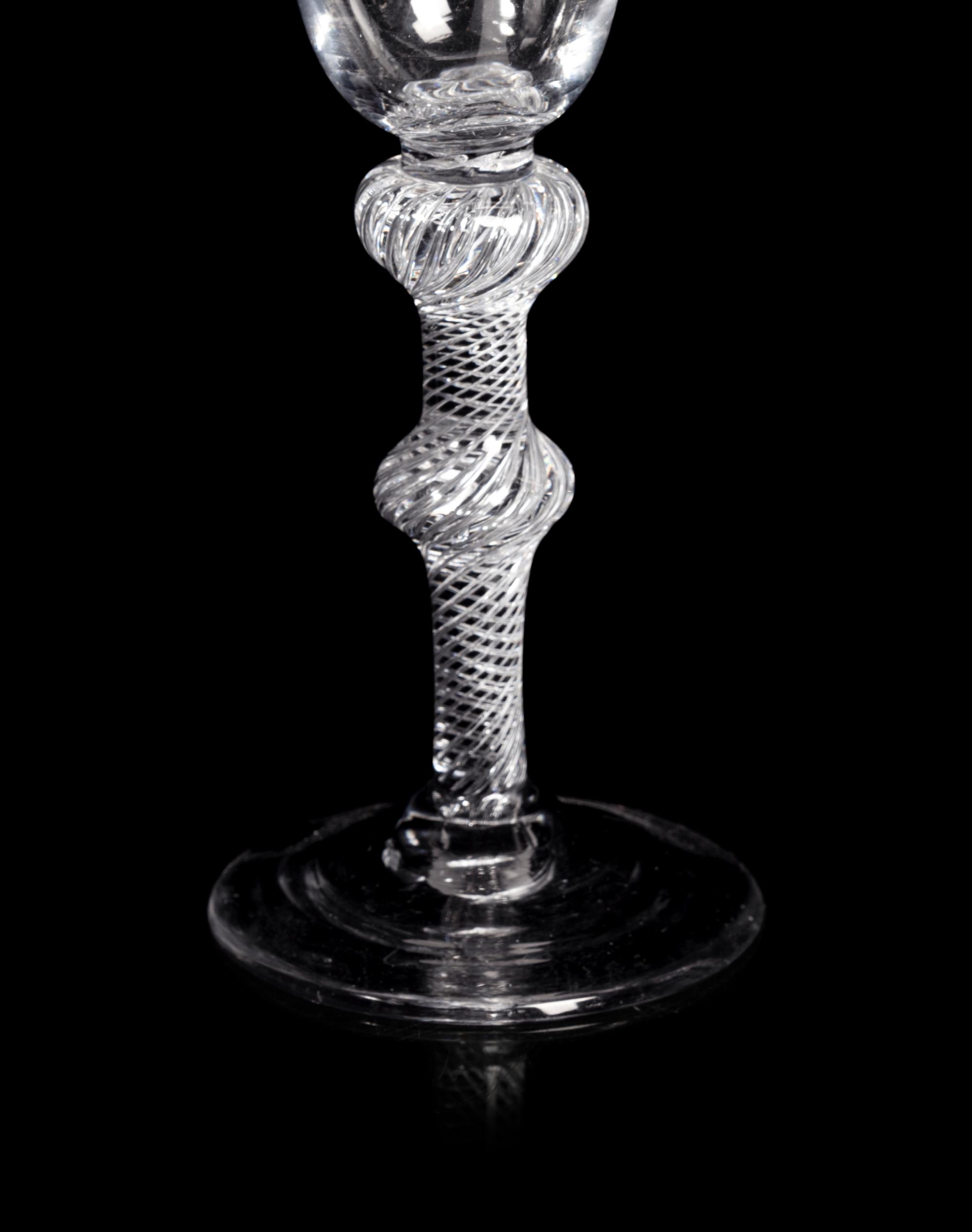 A Collection of English Twist-Stem Wine Glasses