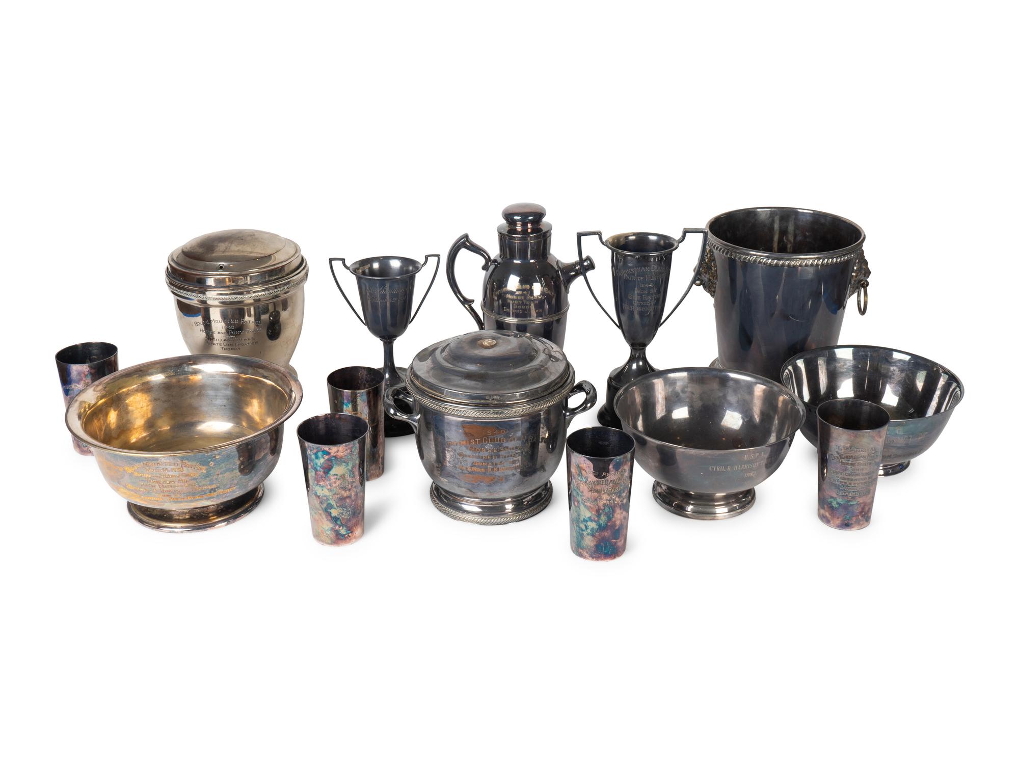 A Collection of Silverplate Trophies — 20TH CENTURY