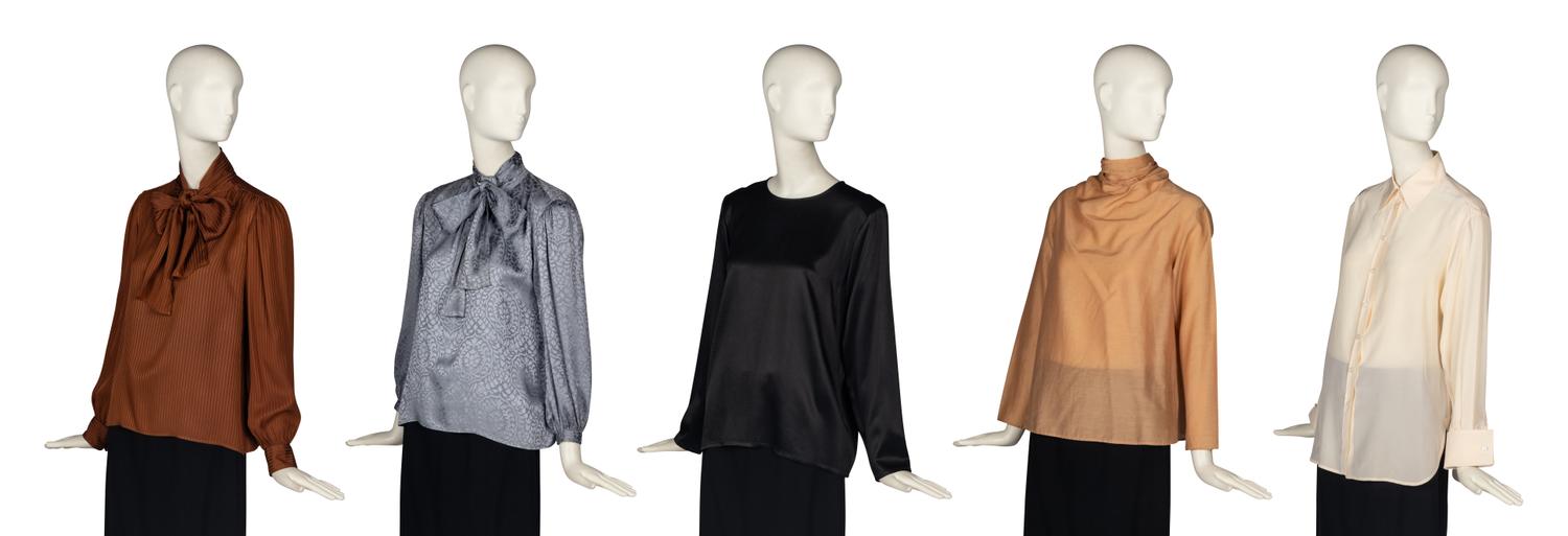 Five Yves Saint Laurent Blouses