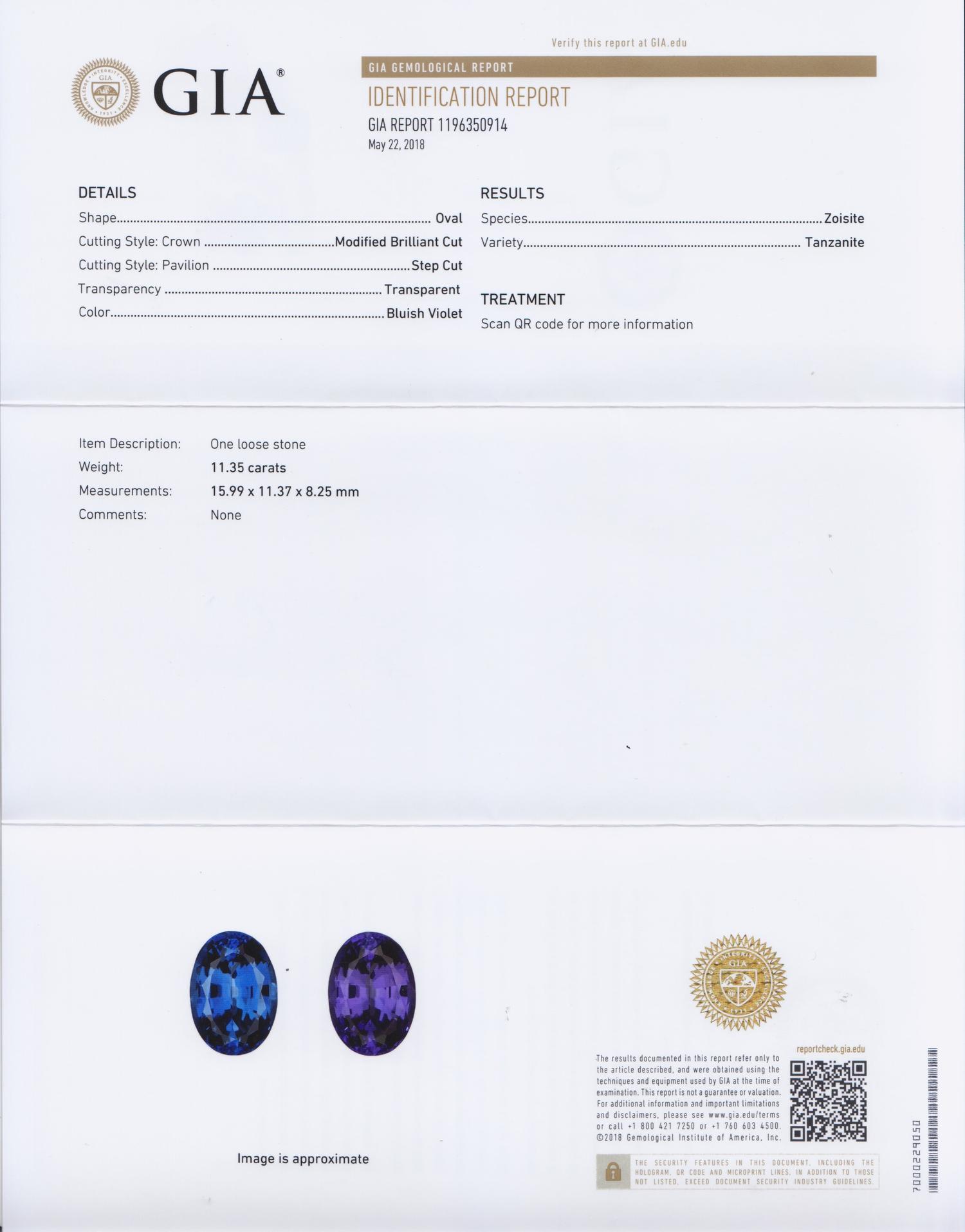 A Platinum, Tanzanite and Diamond Ring, 11.00 dwts.