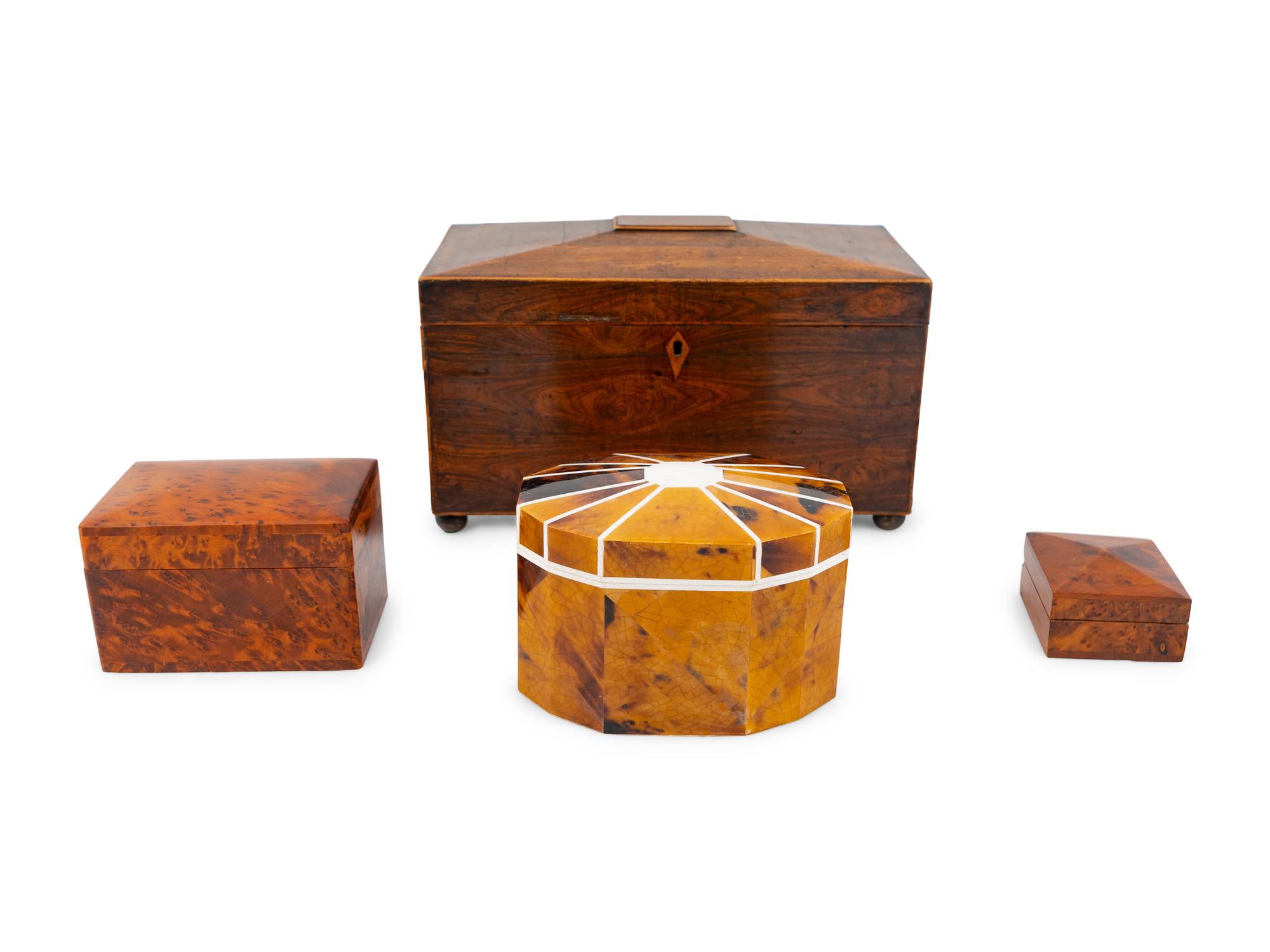 A Collection of Four English Boxes — 19TH/20TH CENTURY