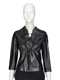 Tom Ford for Gucci, Leather Top & Wool Pants
