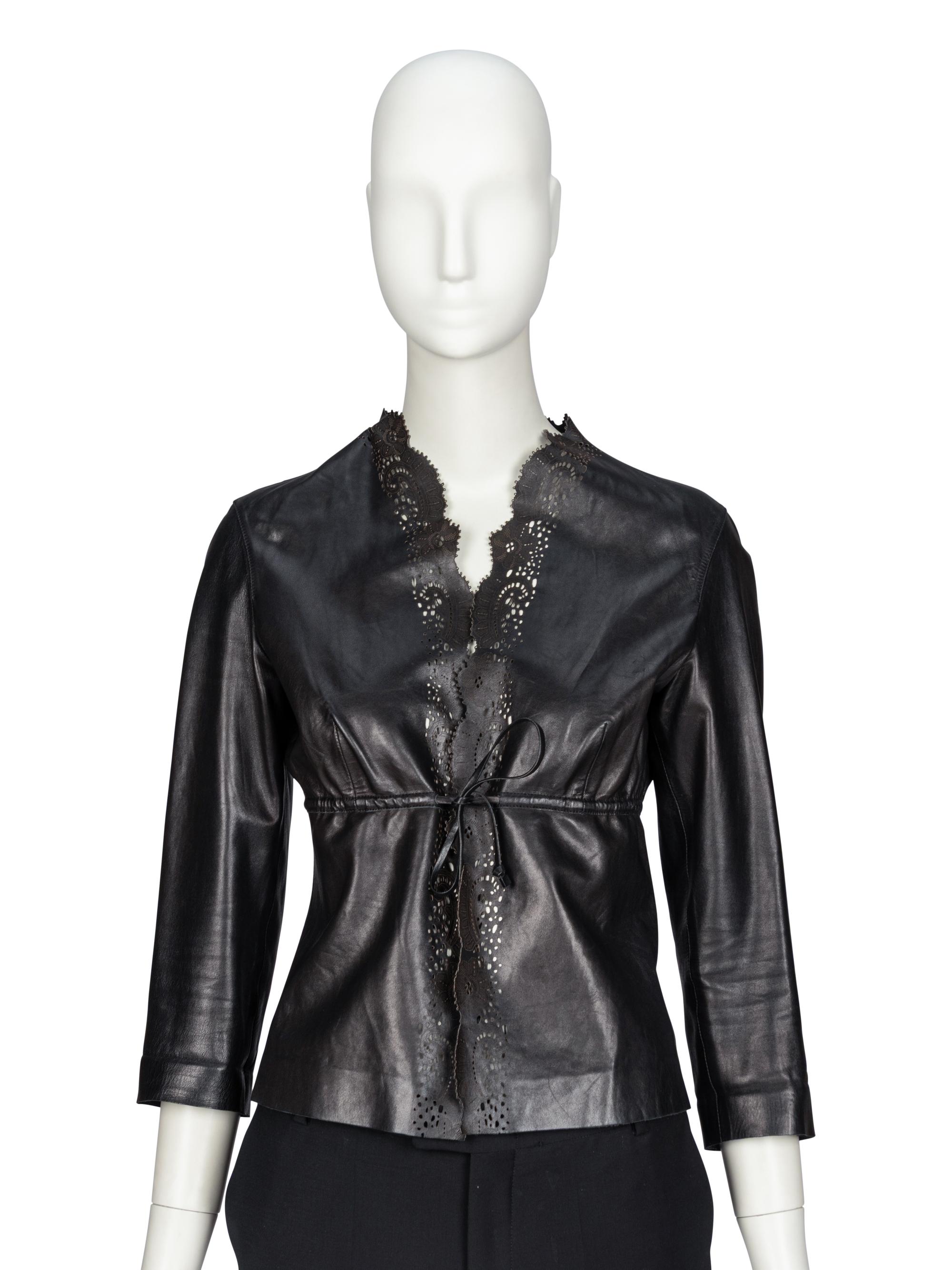 Tom Ford for Gucci, Leather Top & Wool Pants