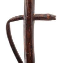 A Folk Art Carved Wood Bird and Serpent Cane