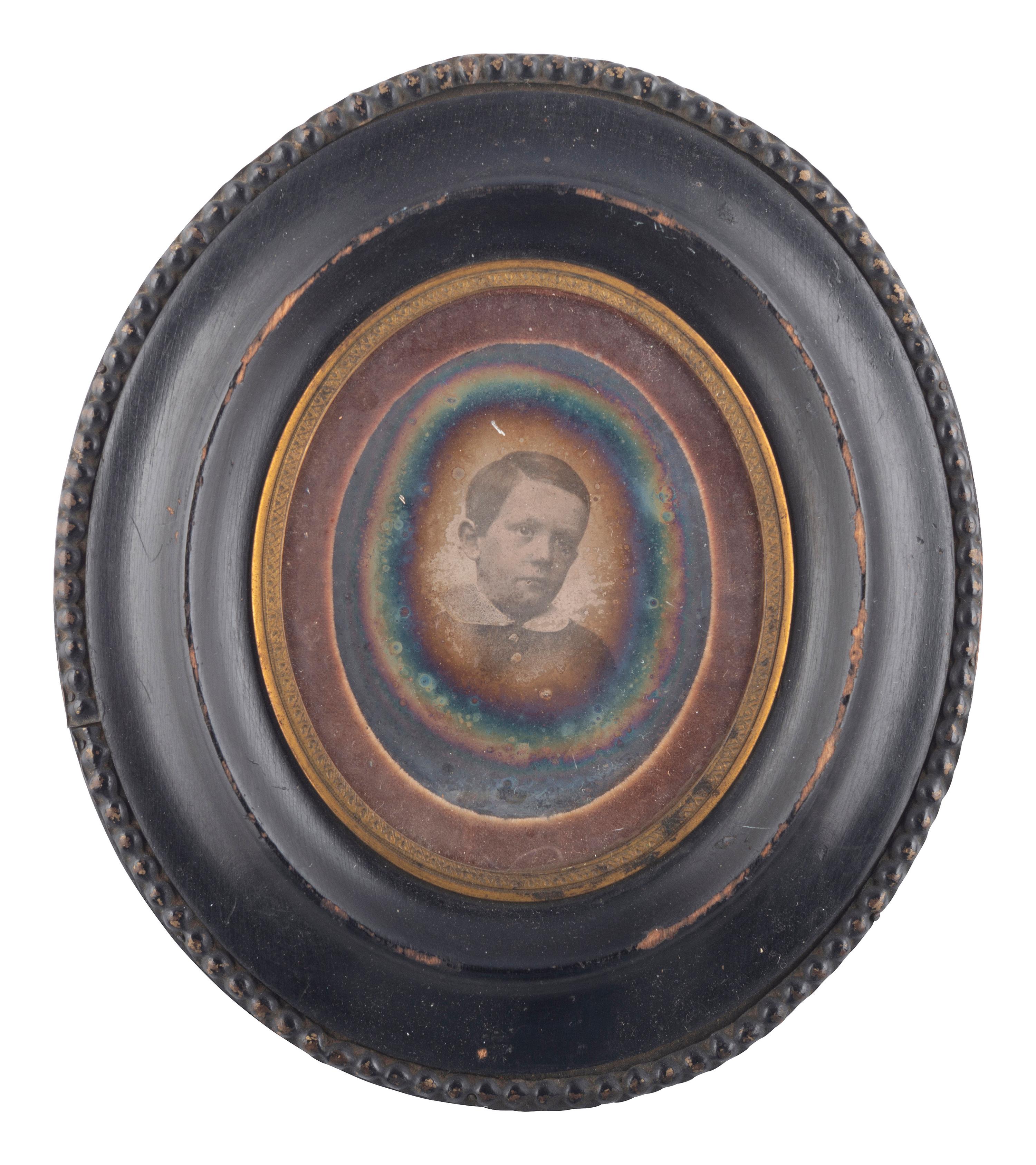 [EARLY PHOTOGRAPHY]. A group of 10 European daguerreotypes housed in wall frames, incl. family of 6 housed in wooden frame.
