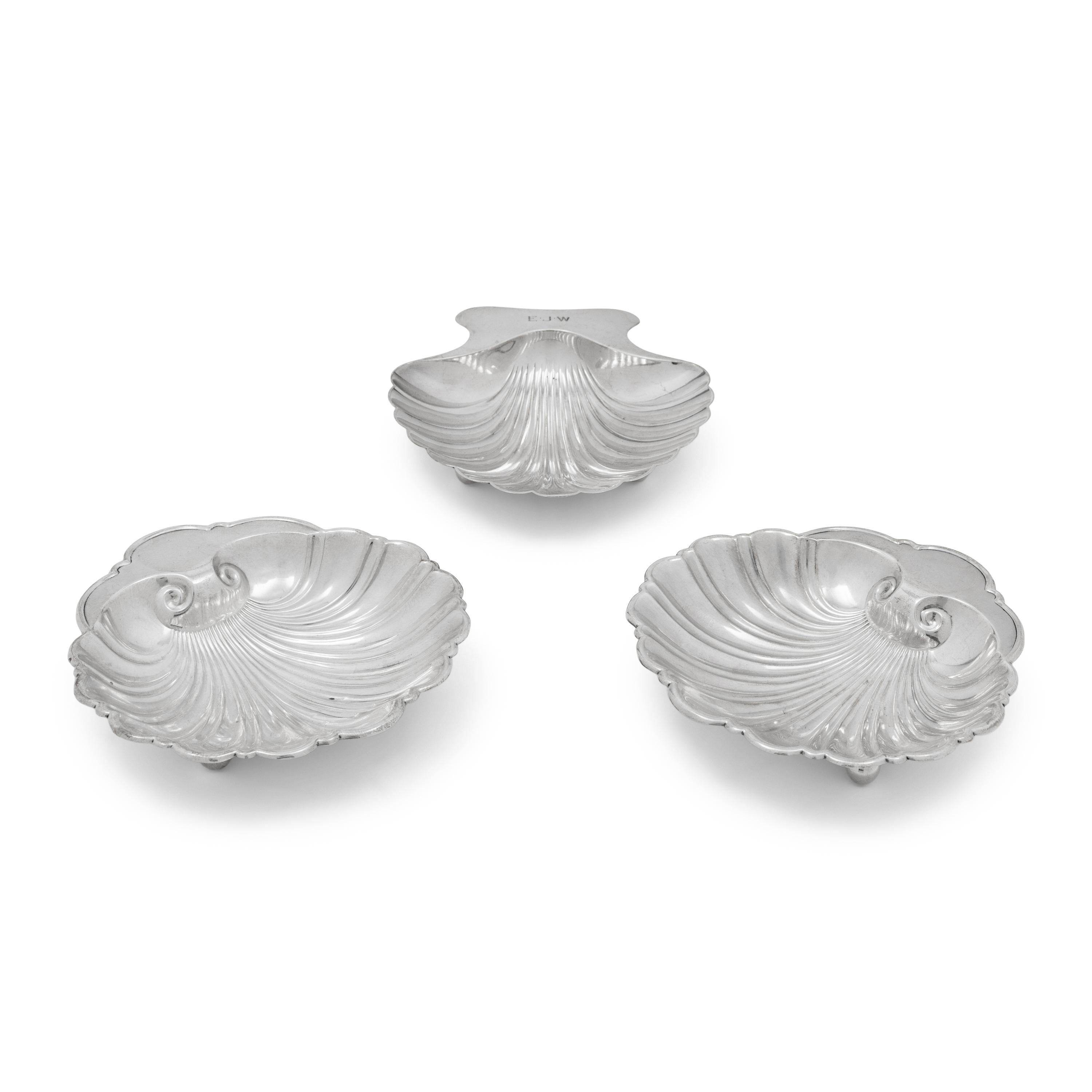 A Group of Three American Silver Shell-Form Dishes