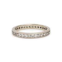 Pair of Diamond and White Gold Eternity Bands