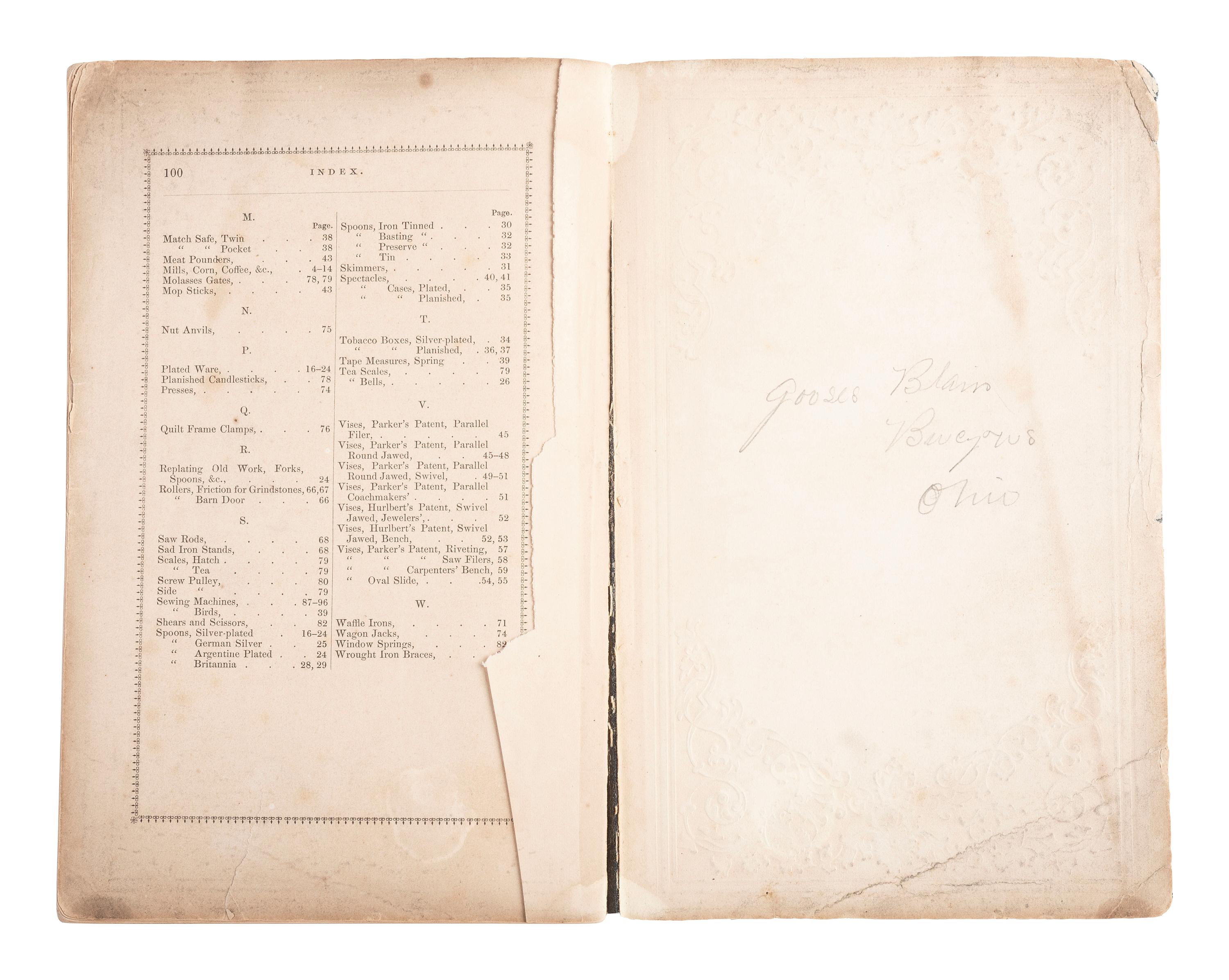 Price List of Articles Manufactured by Charles Parker . Hartford, CT: Case, Lockwood and Company, 1862.